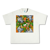 Pistachio St. Patricks Chicken With Cupcake Leopard Urban Heavy Tee - FaDigitalArtStudio