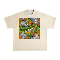 Sandshell St. Patricks Chicken With Cupcake Leopard Urban Heavy Tee - FaDigitalArtStudio