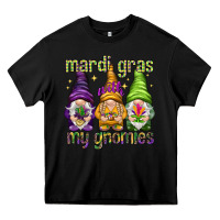 Black Mardi Gras with my gnomies Heavy Core Tee - HowdyJamesFarm