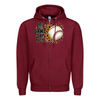 Burgundy it's game day y'all baseball Zipper Hoodie - JahusDesignShop