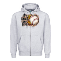 Heather Grey it's game day y'all baseball Zipper Hoodie - JahusDesignShop