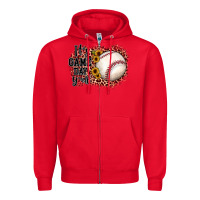 Red it's game day y'all baseball Zipper Hoodie - JahusDesignShop
