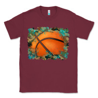 Burgundy sports basketball background Classic Tee - Artiststas