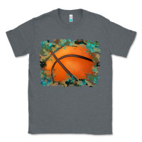Charcoal Heather sports basketball background Classic Tee - Artiststas