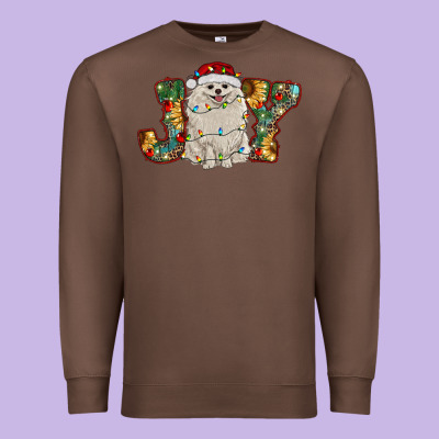 Pomeranian Christmas Joy Premium Sweatshirt Designed By Ranaportraitstore