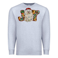 Heather Grey pomeranian christmas joy Premium Sweatshirt - RanaPortraitStore