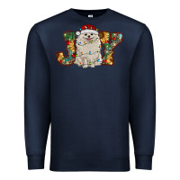 Navy pomeranian christmas joy Premium Sweatshirt - RanaPortraitStore