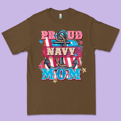 Proud Navy Mom Mother's Day Premium Tee Designed By Fadigitalartstudio