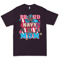 Plum Proud navy Mom Mother's Day Premium Tee - FaDigitalArtStudio