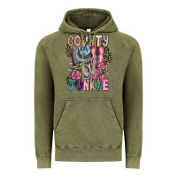 Vintage Olive country music junkie Vintage Hoodie - CowhideDigitalArt