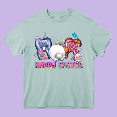 Happy Easter Dental Easter Day Heavy Core Tee Designed By Cowgirlartshop