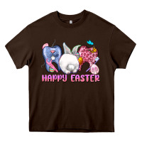 Chocolate Brown Happy Easter Dental Easter Day Heavy Core Tee - CowGirlArtShop