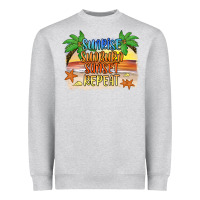 Heather Grey sunrise sunburn sunset repeat2 Heavyweight Sweatshirt - JahusDesignShop