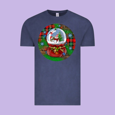 Snow Globe Christmas Ornament Vintage Tee Designed By Bundleandbundleshop
