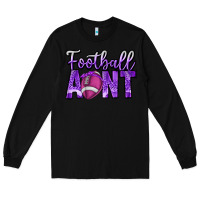 Black football aunt Long Sleeve Tee - CowhideDigitalArt