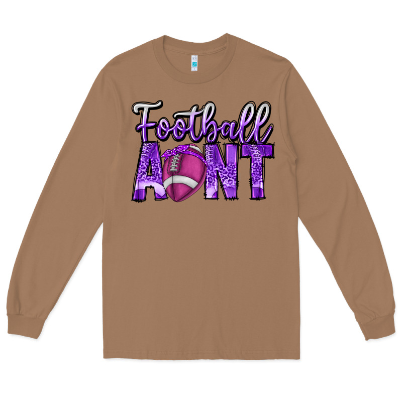 Football Aunt Long Sleeve Tee by CowhideDigitalArt | Teevron
