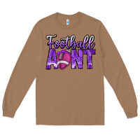 Toasted Coconut football aunt Long Sleeve Tee - CowhideDigitalArt