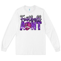 White football aunt Long Sleeve Tee - CowhideDigitalArt