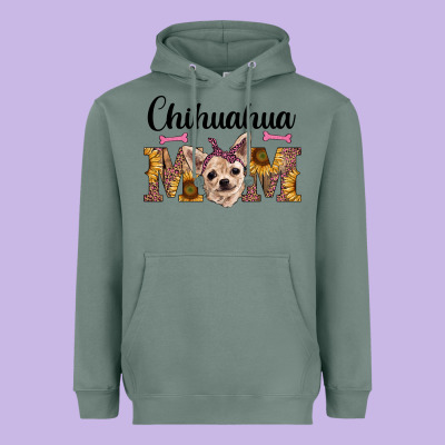 Western Chihuahua Mom Heavyweight Hoodie Designed By Ranaportraitstore