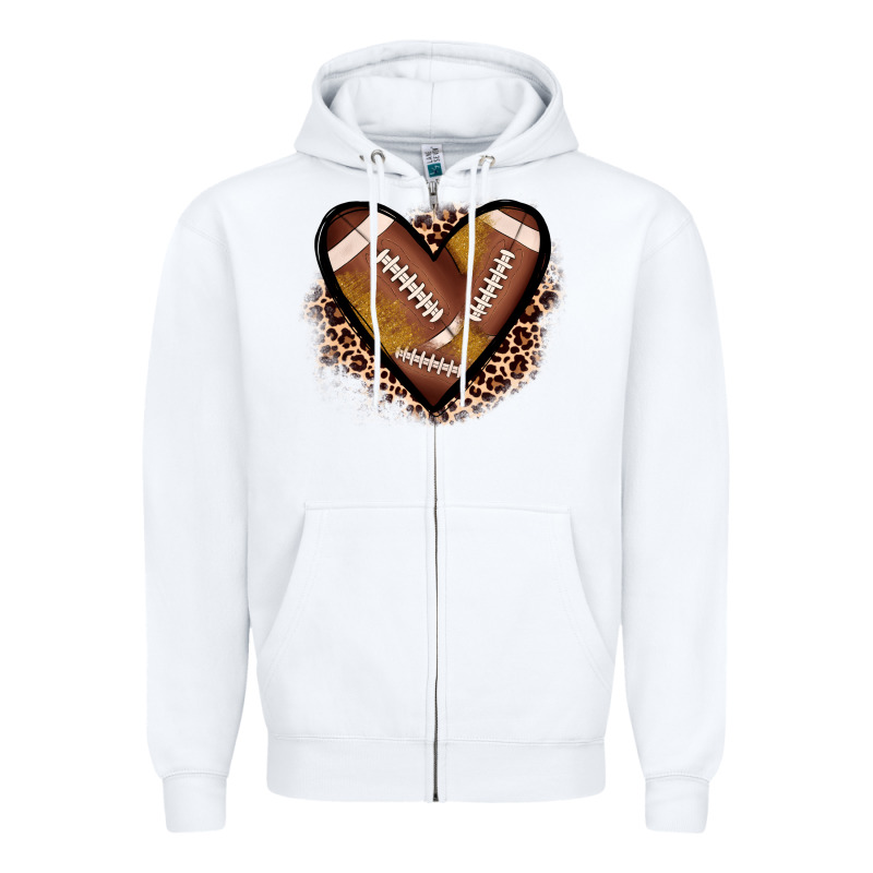 Heart Football Zipper Hoodie by JahusDesignShop | Teevron