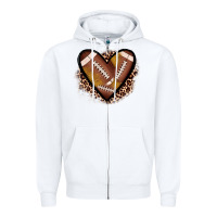 White heart football Zipper Hoodie - JahusDesignShop