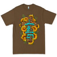 Cacao faith sunflower leopard cross olivia Premium Tee - OliviaCreatesArt