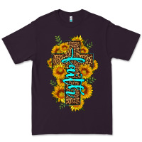 Plum faith sunflower leopard cross olivia Premium Tee - OliviaCreatesArt