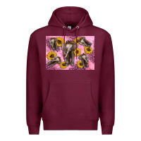Burgundy Baby elephant sunflowers kid's bottle Premium Hoodie - Artiststas
