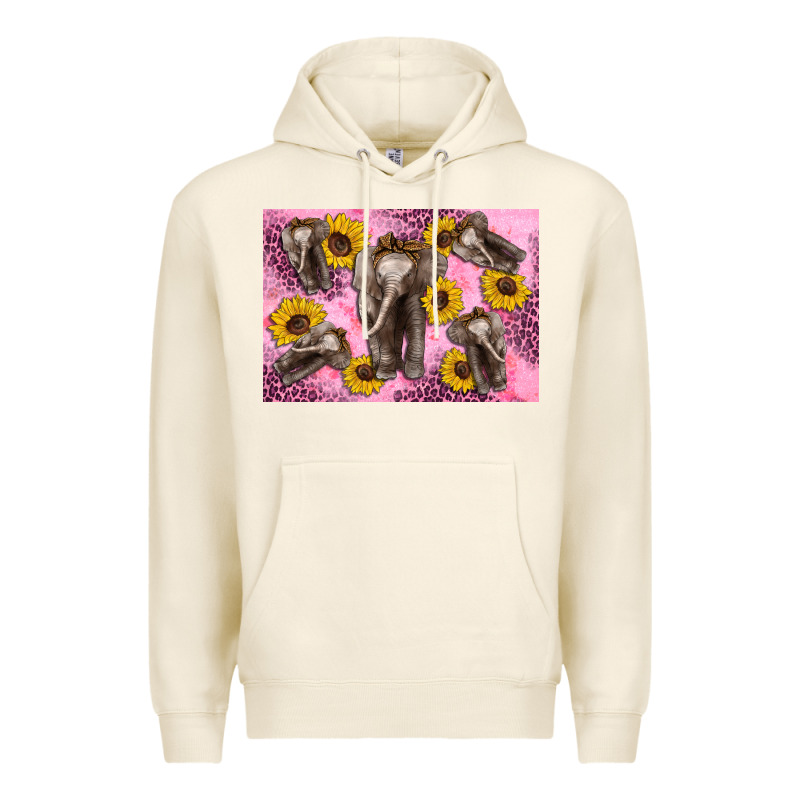 Baby Elephant Sunflowers Kid's Bottle Premium Hoodie by Artiststas | Teevron