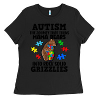 Black Autism grizzlies Ladies Tee - FaDigitalArtStudio