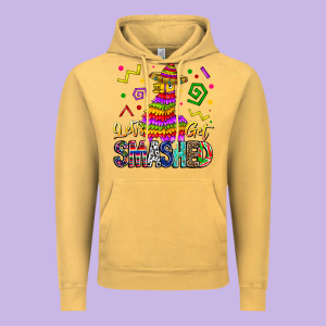 Let's Get Smashed Vintage Hoodie Designed By Cowhidedigitalart
