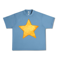 Pebble Blue yellow star Urban Heavy Tee - FaDigitalArtStudio