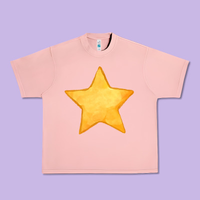 Yellow Star Urban Heavy Tee Designed By Fadigitalartstudio