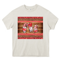 Cream valentines day gnomes leopard Heavy Core Tee - Jasminsmagicworld
