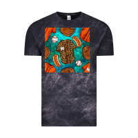 Cloud Black baseball leopard uniform and hotdog with gemstone seamless pattern Vintage Tee - BundleAndBundleShop