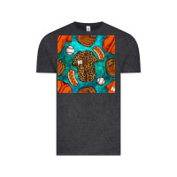 Vintage Black baseball leopard uniform and hotdog with gemstone seamless pattern Vintage Tee - BundleAndBundleShop