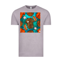 Vintage Zinc baseball leopard uniform and hotdog with gemstone seamless pattern Vintage Tee - BundleAndBundleShop
