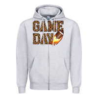 Heather Grey game day football Zipper Hoodie - JahusDesignShop