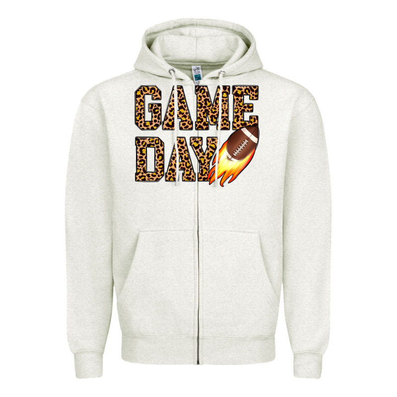Game Day Football Zipper Hoodie by JahusDesignShop | Teevron