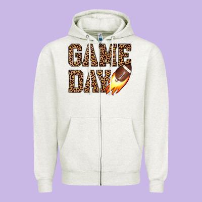 Game Day Football Zipper Hoodie Designed By Jahusdesignshop