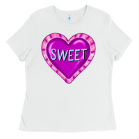 White valentine's day hearts Ladies Tee - FaDigitalArtStudio