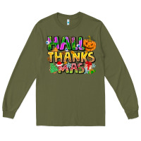 Army Green holiday fusion art Long Sleeve Tee - CowhideDigitalArt