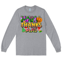 Heather Grey holiday fusion art Long Sleeve Tee - CowhideDigitalArt