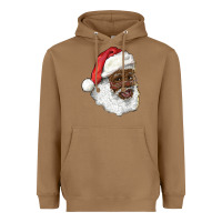 Toasted Coconut african american santa Heavyweight Hoodie - RanaPortraitStore