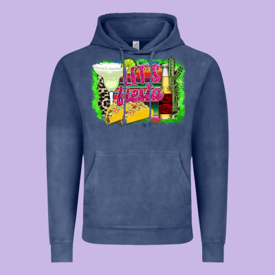Let's Fiesta Vintage Hoodie Designed By Cowhidedigitalart