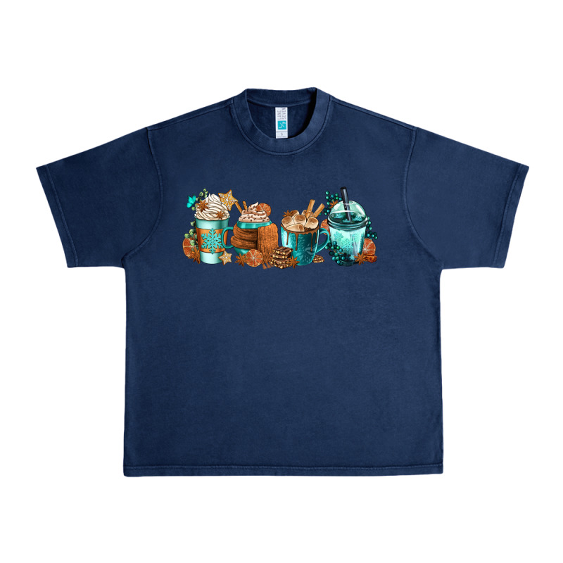 Winter Coffee Cups Urban Heavy Tee by FaDigitalArtStudio | Teevron