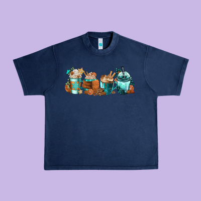 Winter Coffee Cups Urban Heavy Tee Designed By Fadigitalartstudio