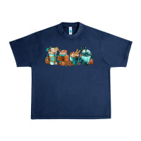 Navy Winter Coffee Cups Urban Heavy Tee - FaDigitalArtStudio