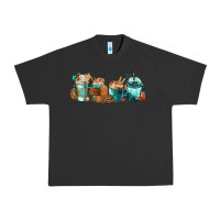 Pigment Black Winter Coffee Cups Urban Heavy Tee - FaDigitalArtStudio