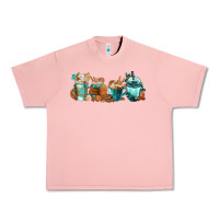 Salmon Winter Coffee Cups Urban Heavy Tee - FaDigitalArtStudio